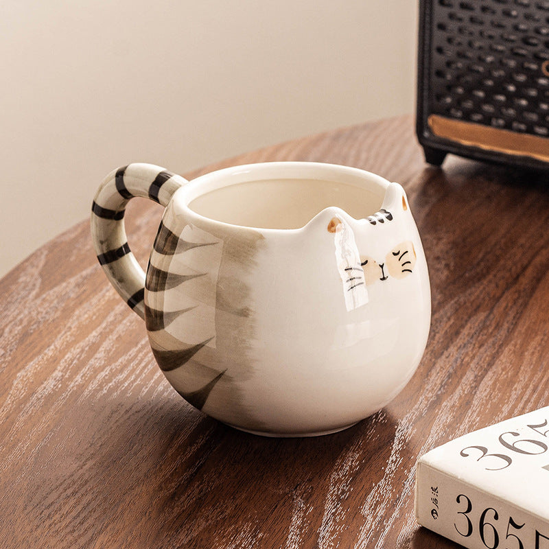 Cute Chubby Cat Ceramic Mug