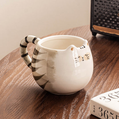 Cute Chubby Cat Ceramic Mug