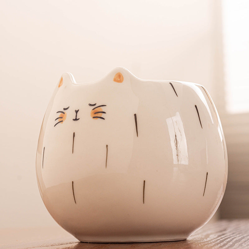 Cute Chubby Cat Ceramic Mug