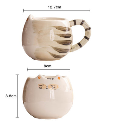 Cute Chubby Cat Ceramic Mug