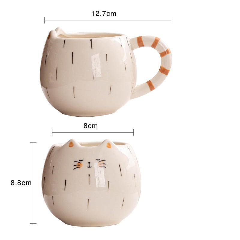 Cute Chubby Cat Ceramic Mug