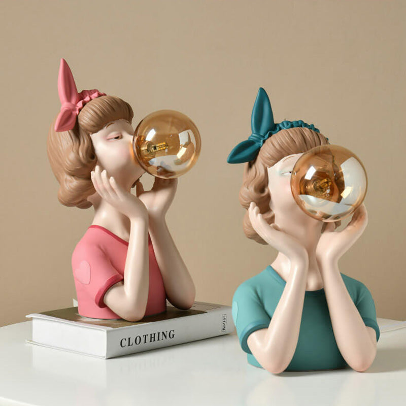 Cute Girl Resin Decoration