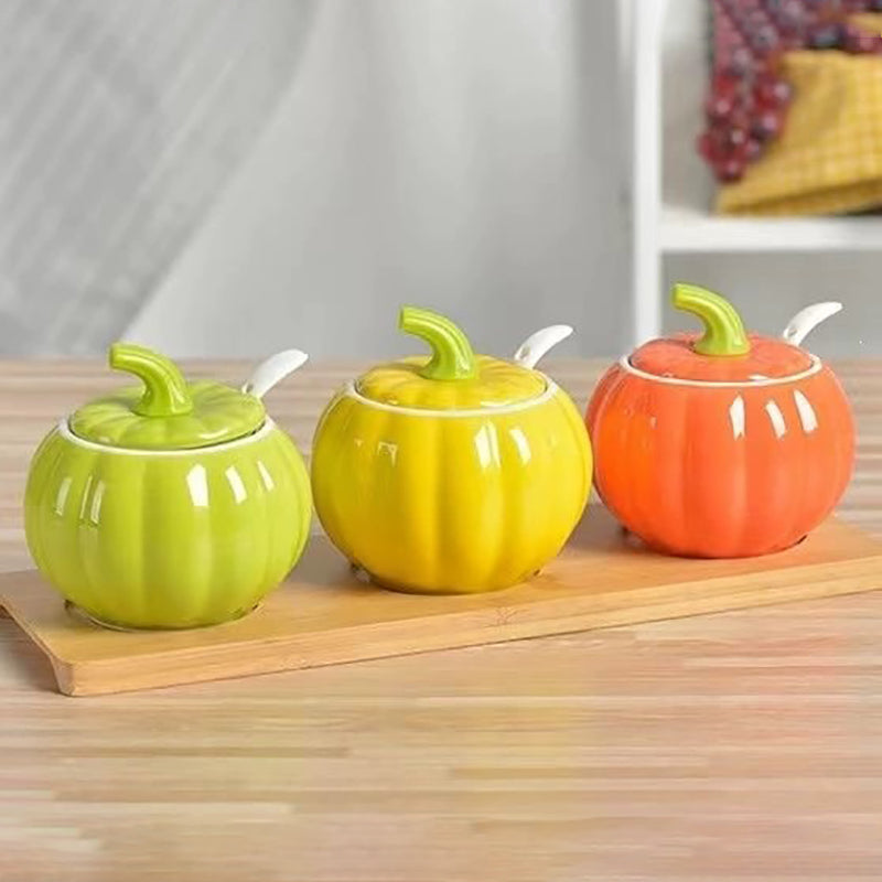 Cute Pumpkin Seasoning Jar