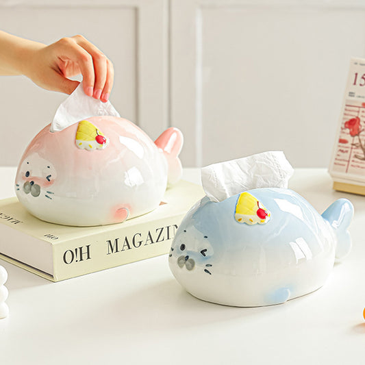 Cute Seal Tissue Box