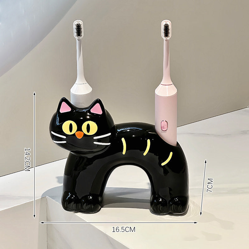 Cute Siamese Cat Ceramic Toothbrush Holder