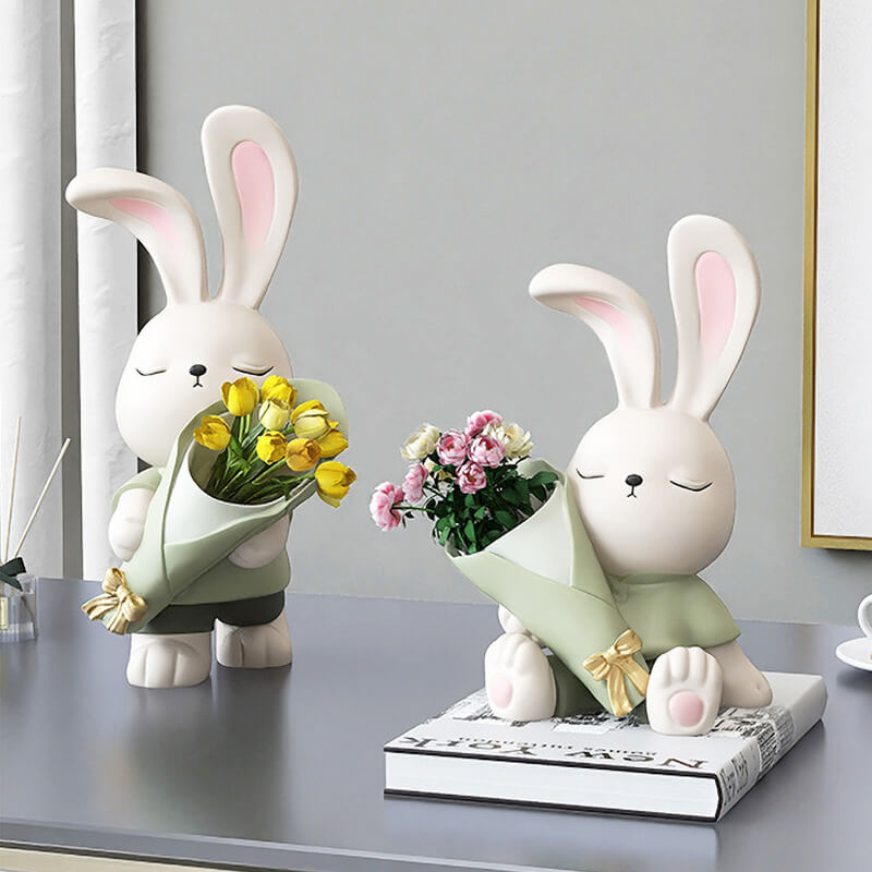 Cute Bunny Vase Ornaments