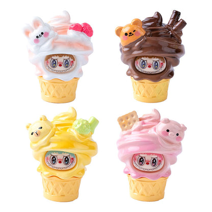 Cute Colorful Ice Cream Labubu Mini Doll