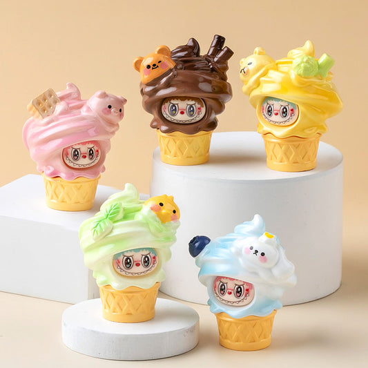 Cute Colorful Ice Cream Labubu Mini Doll