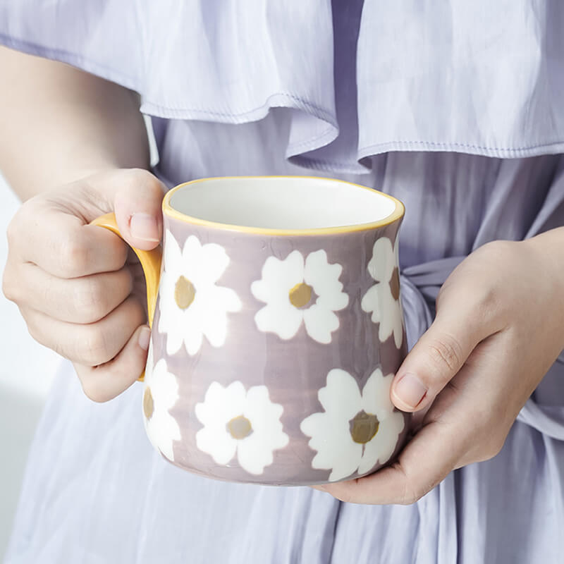 Daisy Print Ceramic Mug