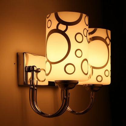 Double Headed Bubble Pattern Glass Wall Lamp