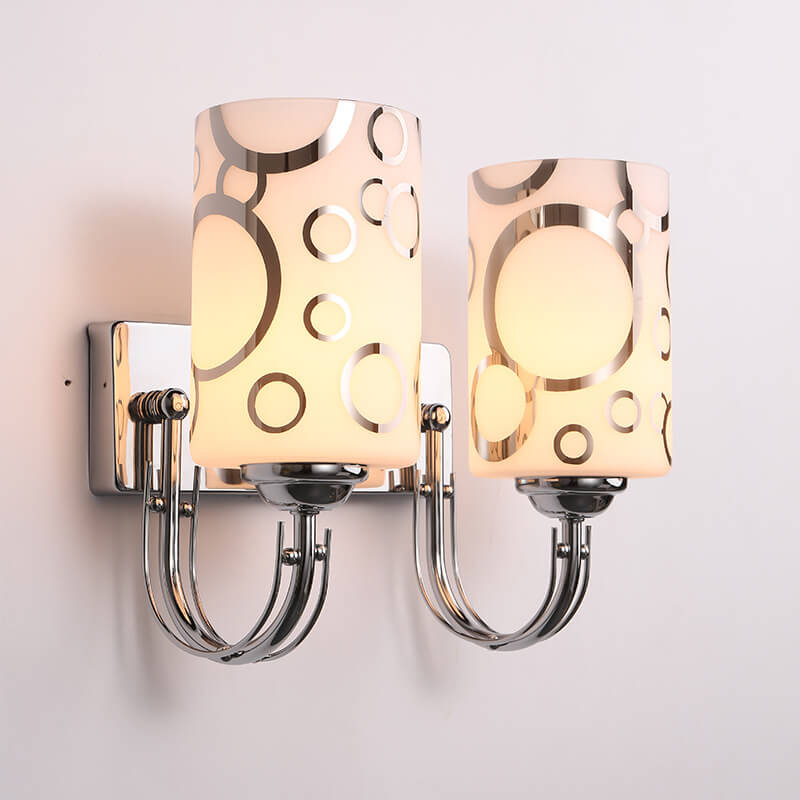 Double Headed Bubble Pattern Glass Wall Lamp