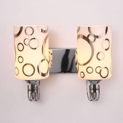 Double Headed Bubble Pattern Glass Wall Lamp