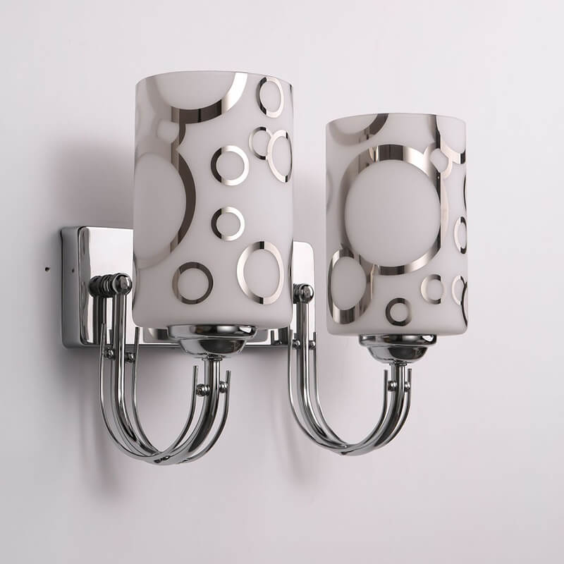 Double Headed Bubble Pattern Glass Wall Lamp