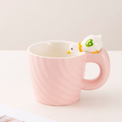 Drinking Duck Ceramic Cup