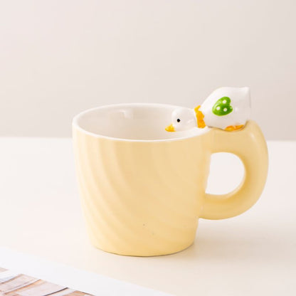 Drinking Duck Ceramic Cup