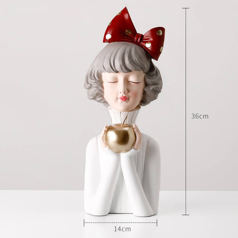 Elegant Girl Resin Decoration