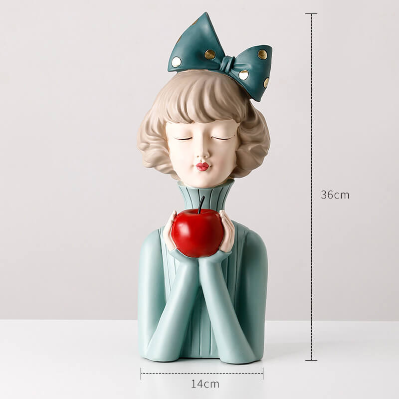 Elegant Girl Resin Decoration