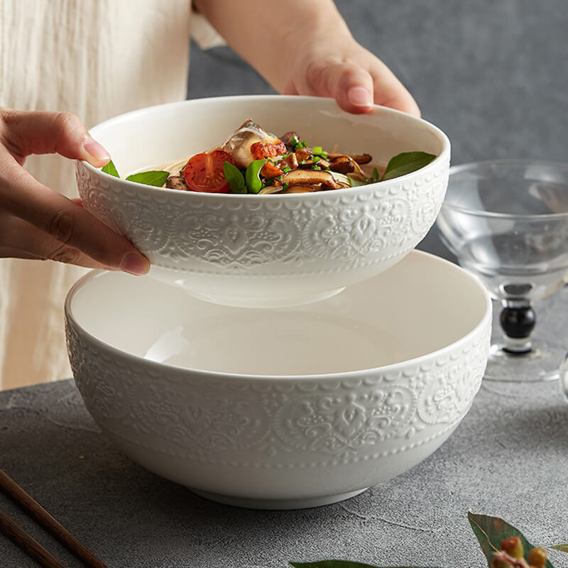 Embossed Ceramic Bowl