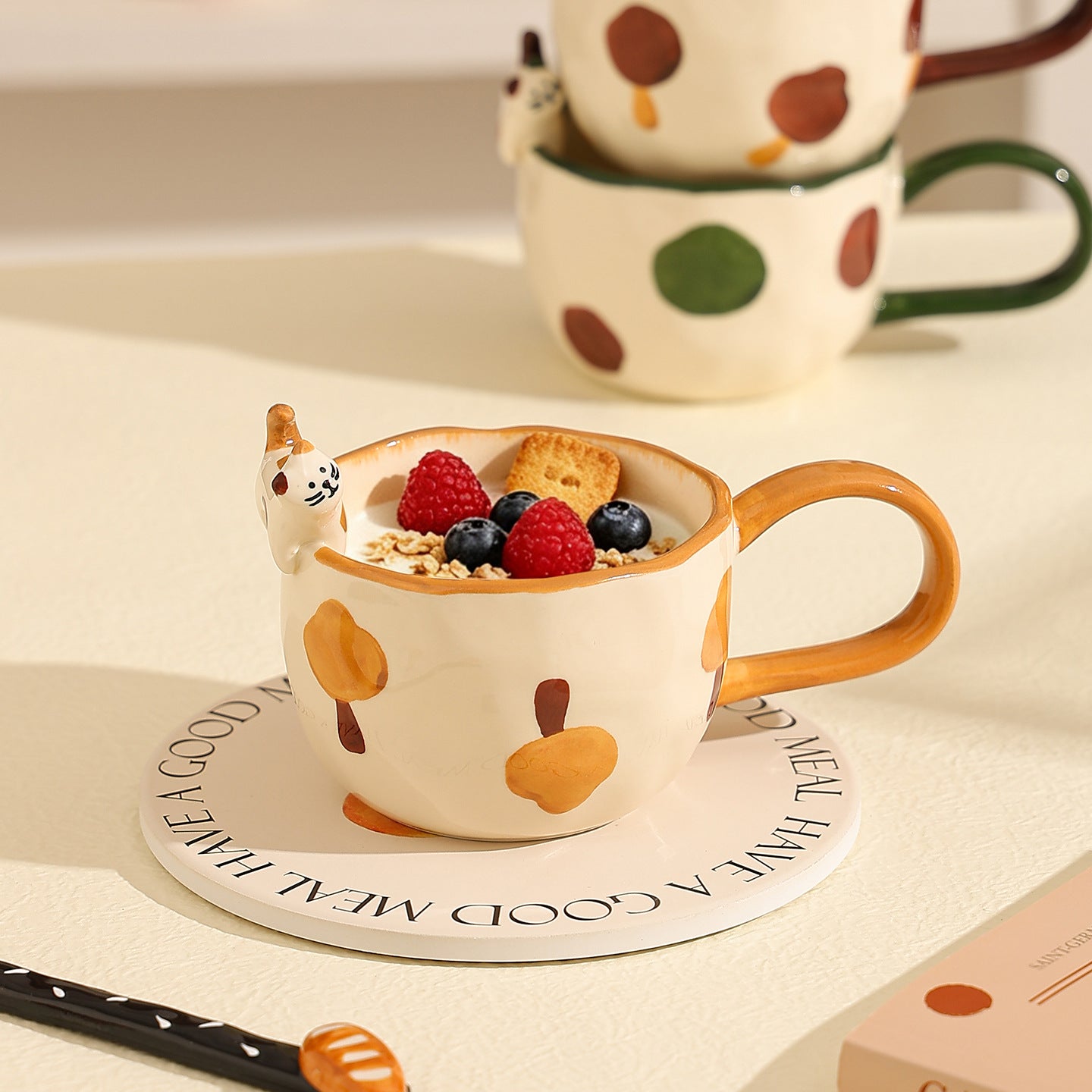 Embossed Kitten Mug
