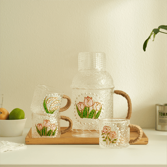 Embossed Print Kettle Set