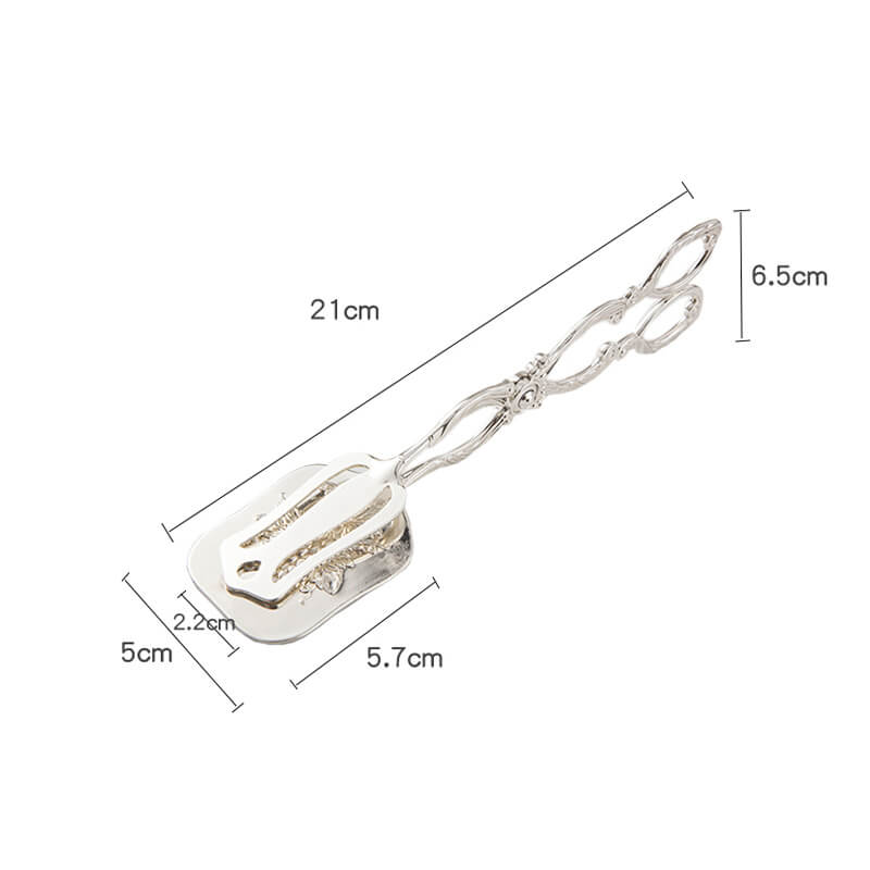 Embossed Stainless Steel Baking Cake Tongs