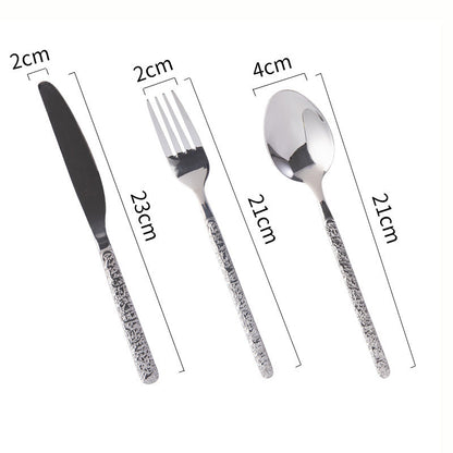 Exquisite Embossed Flatware 4Pcs Set