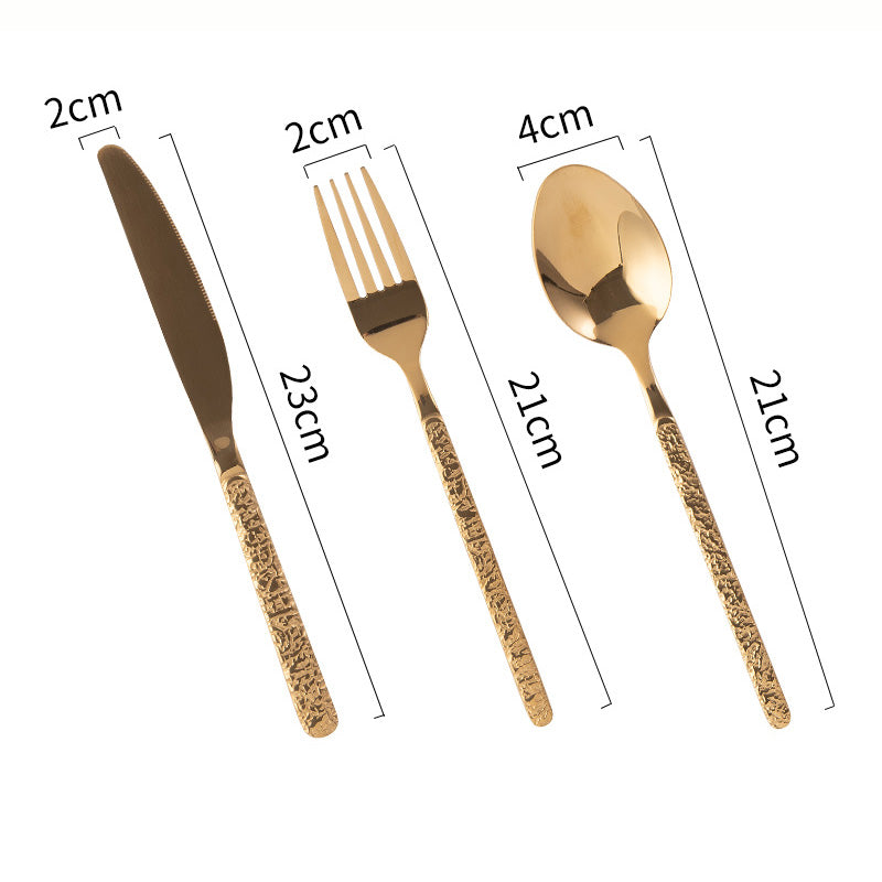 Exquisite Embossed Flatware 4Pcs Set