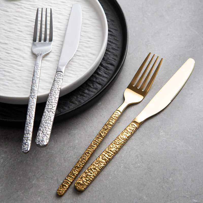 Exquisite Embossed Flatware 4Pcs Set