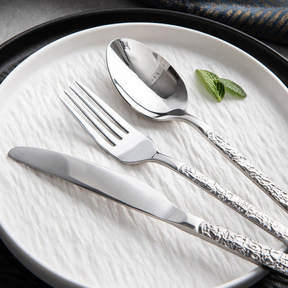 Exquisite Embossed Flatware 4Pcs Set