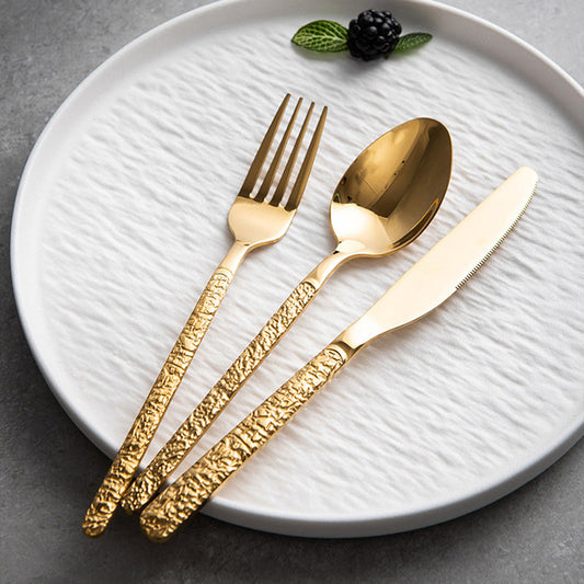 Exquisite Embossed Flatware 4Pcs Set