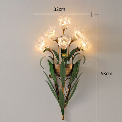 Exquisite Flower Bouquet Wall Lamp