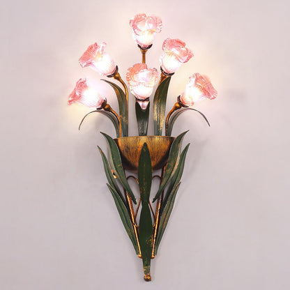 Exquisite Flower Bouquet Wall Lamp