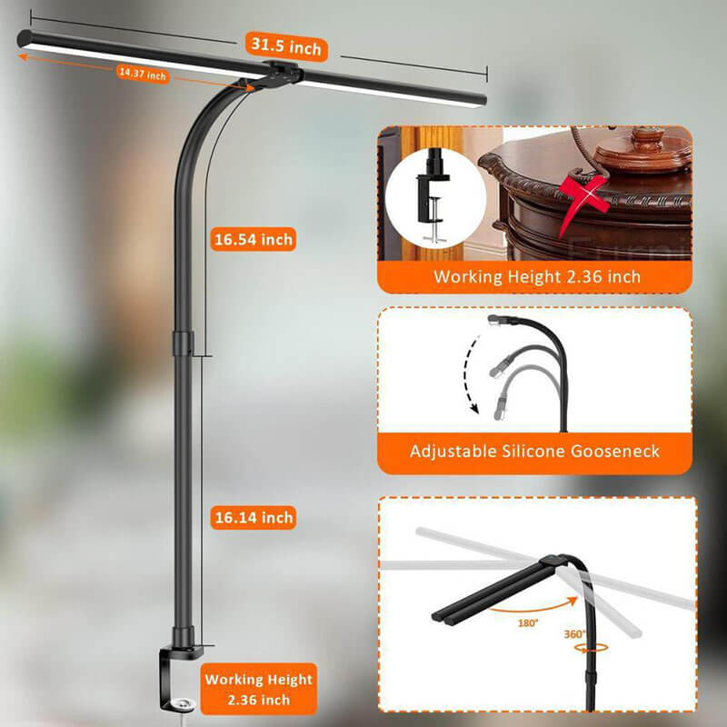 Eye Protection Clip Desk Lamp