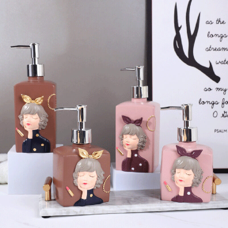 Fashion Girl Resin Soap Dispenser