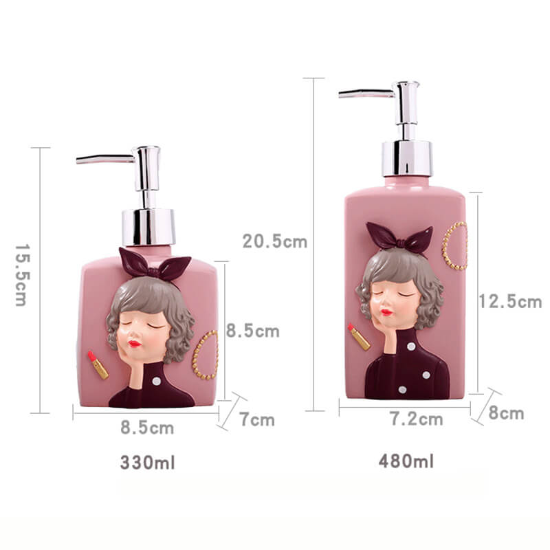 Fashion Girl Resin Soap Dispenser