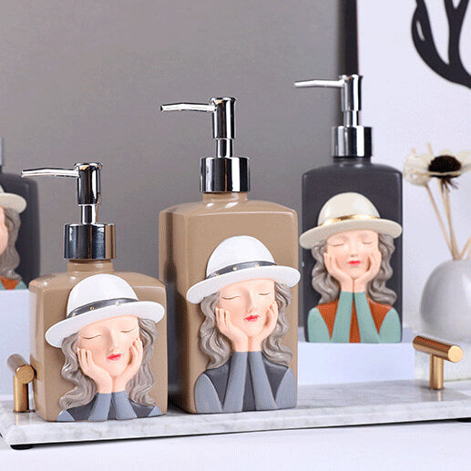 Fashion Girl Resin Soap Dispenser