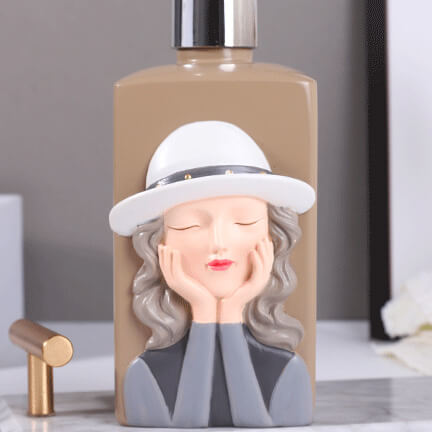 Fashion Girl Resin Soap Dispenser