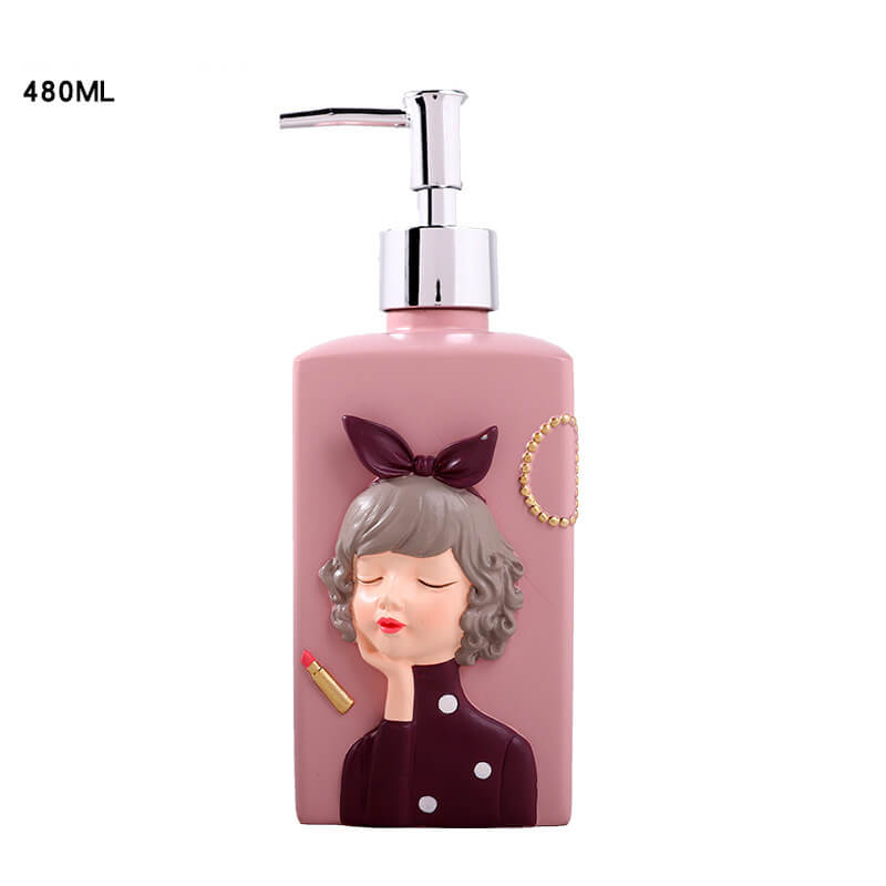 Fashion Girl Resin Soap Dispenser