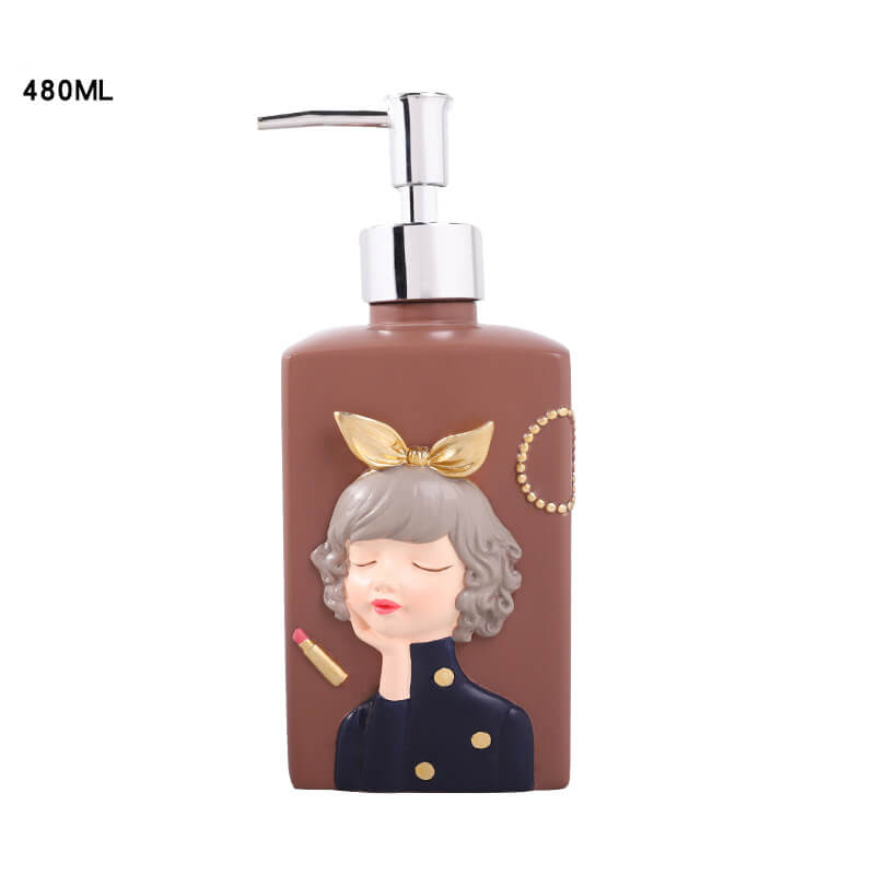 Fashion Girl Resin Soap Dispenser