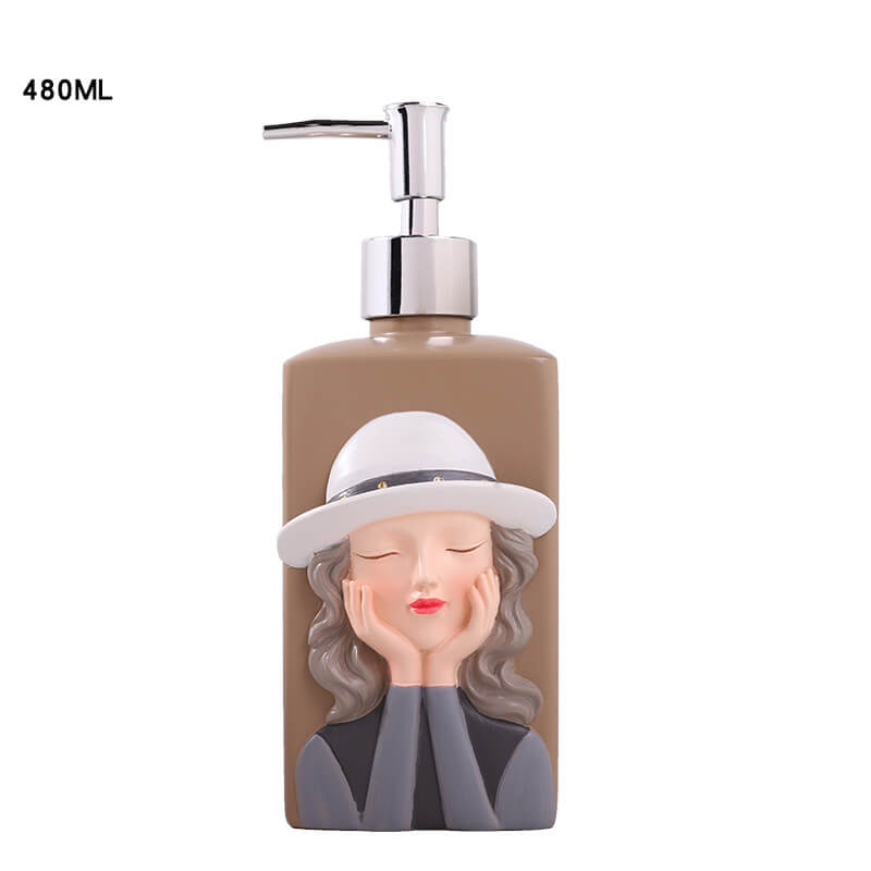 Fashion Girl Resin Soap Dispenser