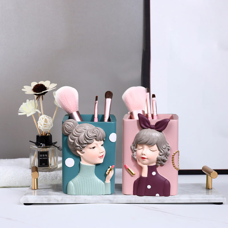 Fashionable Girl Resin Storage