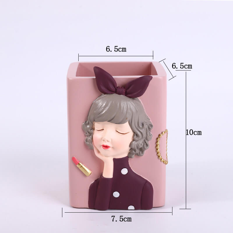 Fashionable Girl Resin Storage