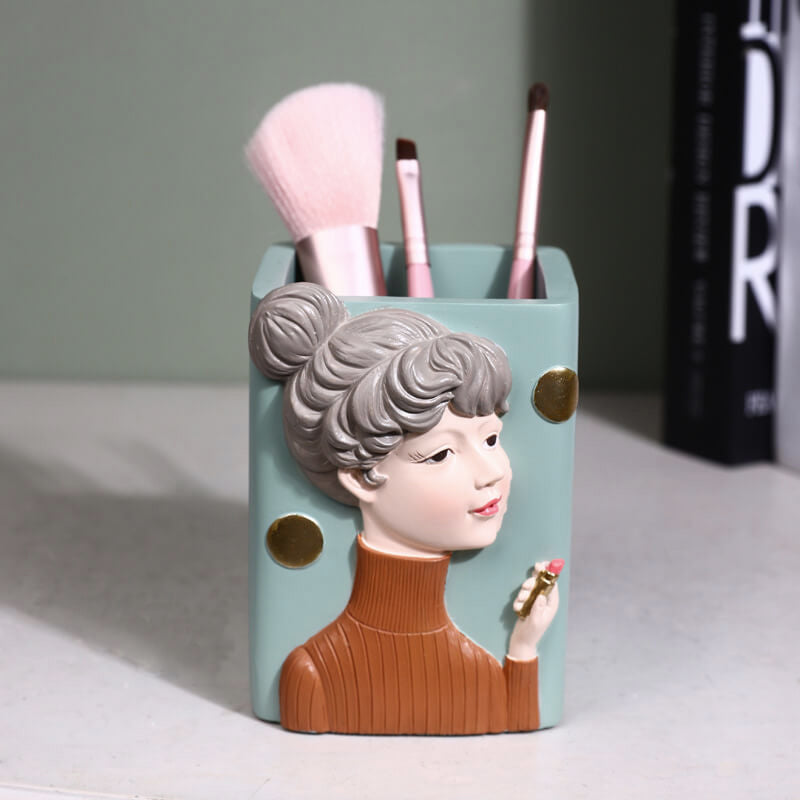 Fashionable Girl Resin Storage