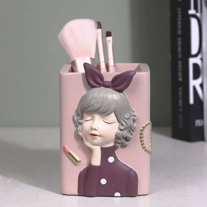 Fashionable Girl Resin Storage