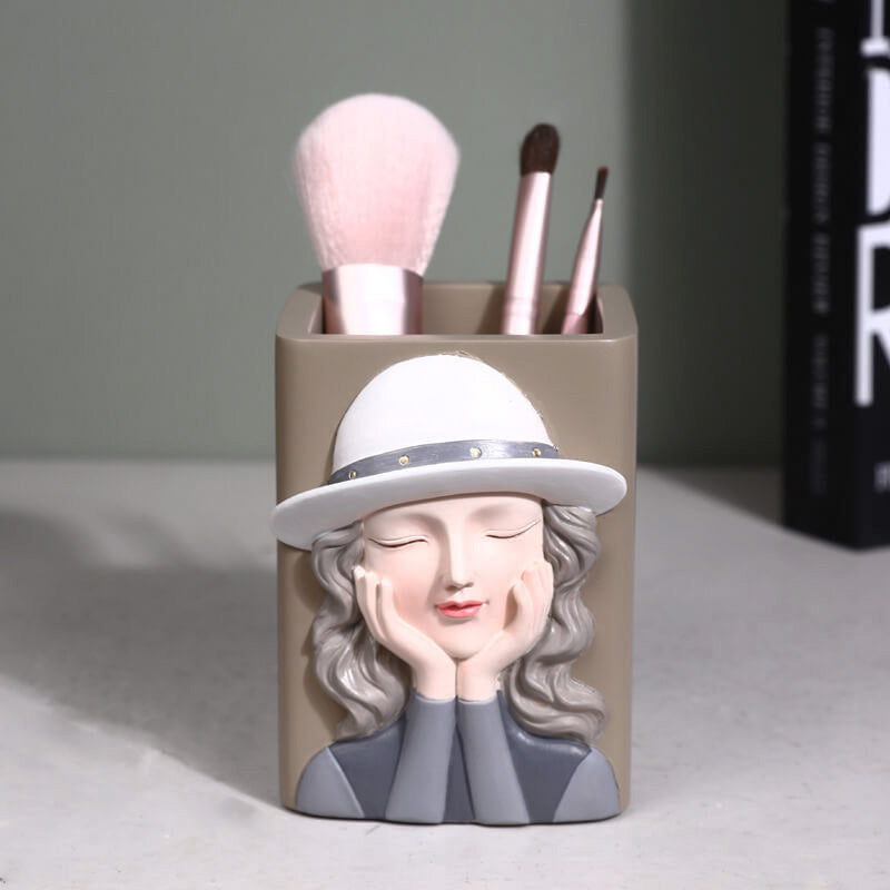 Fashionable Girl Resin Storage