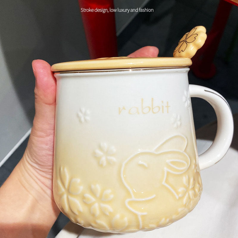 Fashionable Sakura Cute Rabbit Mug