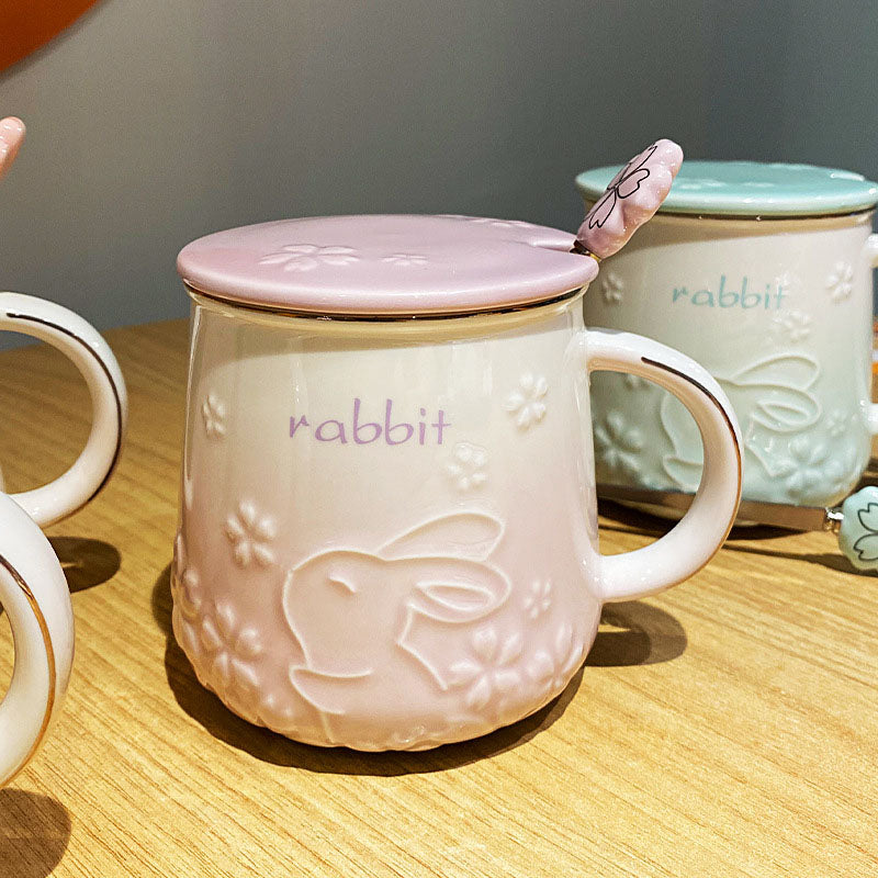 Fashionable Sakura Cute Rabbit Mug
