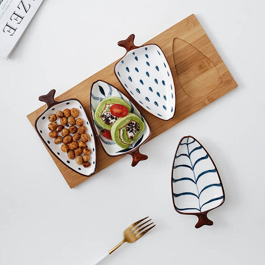 Fishtail Ceramic Snack Plate Set