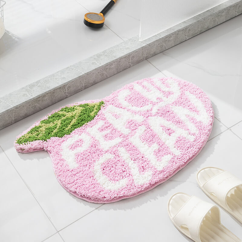 Flocked Moss Bathroom Rug