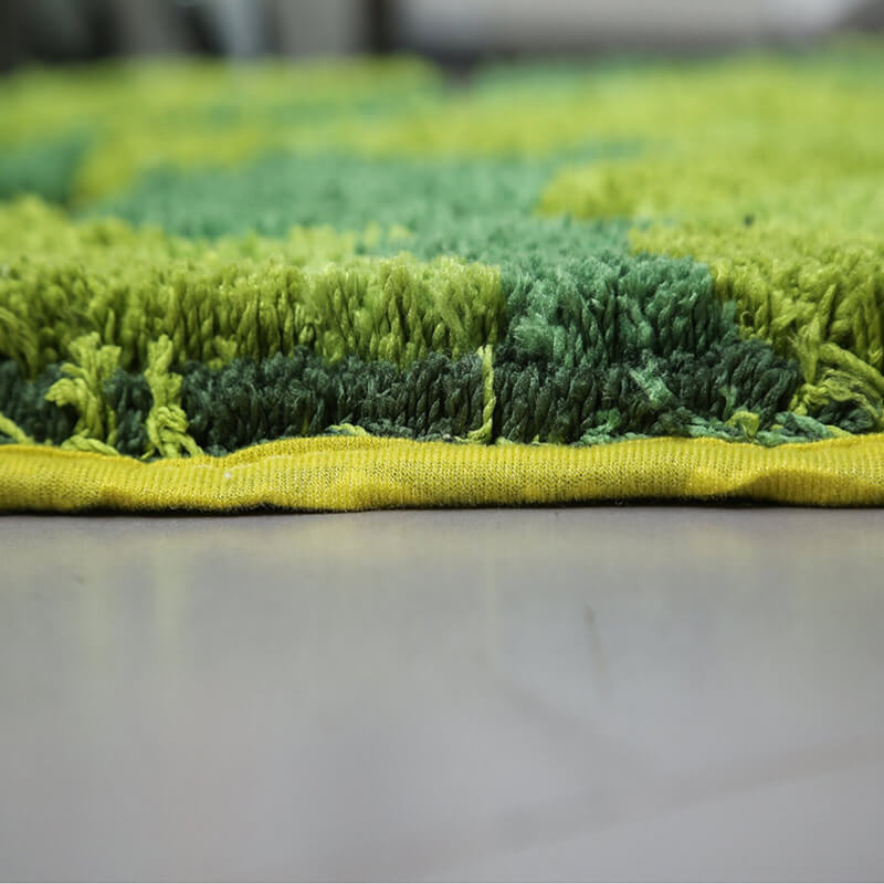 Flocked Moss Bathroom Rug